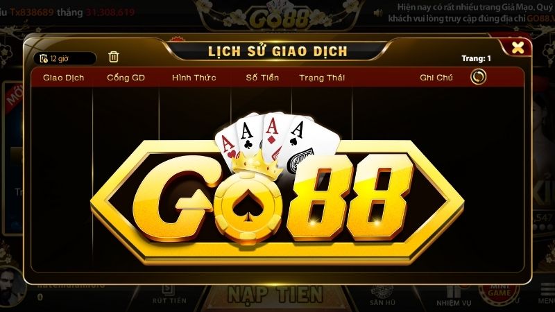 Những điểm cần lưu ý khi nạp – rút tiền tại Go88