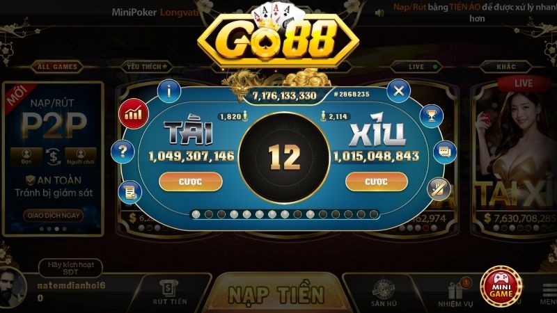 Ưu Điểm Nổi Bật Khi Chơi Tài Xỉu Go88